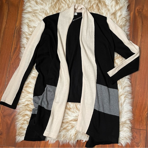 August Silk drape front open cardigan - Picture 4 of 5